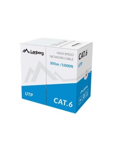 Lanberg | LAN Cable Cat.6 UTP Solid CU CPR + Fluke Passed | LCU6-11CU-0305-S