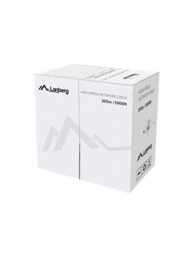 Lanberg | LAN Cable Cat.6 UTP, Solid CU Fluke Passed | LCU6-12CU-0305-S | 305 m | Grey