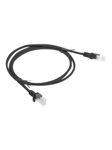Lanberg | Patch cable - CAT 6 | RJ-45 - male | RJ-45 - male | 1 m | Black | RAL 9004