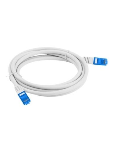 Lanberg | Patch cable - CAT 6a | RJ-45 - male | RJ-45 - male | 3 m | Grey | RAL 7035 | Blue