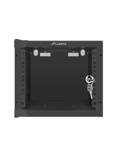 Lanberg | Rack cabinet 10" wall-mount 4U/280x310 (flat pack) with glass door | WF10-2304-10B | Black Lanberg | Rack cabinet 10" wall-mount 4U/280x310 (flat pack) with glass door | WF10-2304-10B | Black