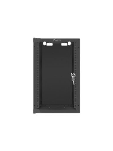 Lanberg | Rack cabinet 10" wall-mount 9U/280x310 (flat pack) with glass door | WF10-2309-10B | Black Lanberg | Rack cabinet 10" wall-mount 9U/280x310 (flat pack) with glass door | WF10-2309-10B | Black