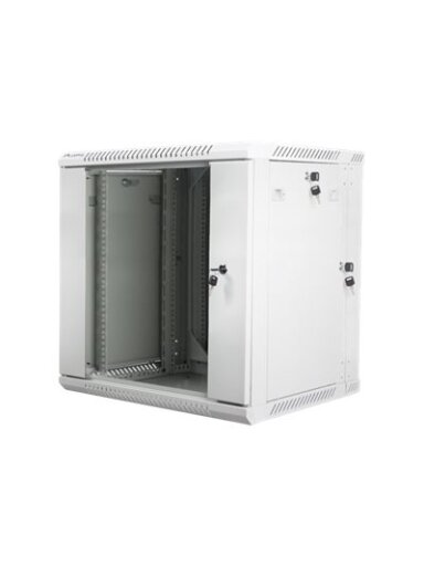 Lanberg | Rack cabinet 19" double-section wall-mount 12U/600x600 (flat pack) | WF02-6612-10S | Grey Lanberg | Rack cabinet 19" double-section wall-mount 12U/600x600 (flat pack) | WF02-6612-10S | Grey