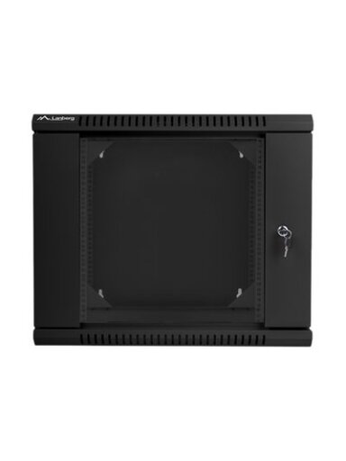 Lanberg | Rack cabinet 19" double-section wall-mount 9U/600x600 (flat pack) | WF02-6609-10B | Black Lanberg | Rack cabinet 19" double-section wall-mount 9U/600x600 (flat pack) | WF02-6609-10B | Black