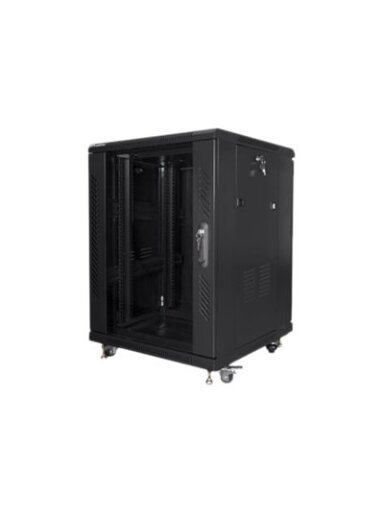 Lanberg | Rack cabinet 19" free-standing 15U/600x600 (flat pack) | FF01-6615-12B | Black Lanberg | Rack cabinet 19" free-standing 15U/600x600 (flat pack) | FF01-6615-12B | Black