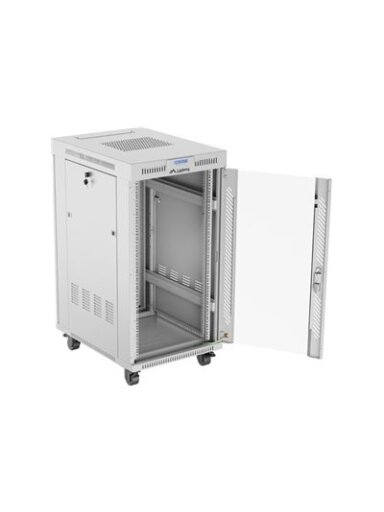 Lanberg | Rack cabinet 19" free-standing 22U/600x800 (flat pack) with glass door | FF01-6822-12SL | Grey Lanberg | Rack cabinet 19" free-standing 22U/600x800 (flat pack) with glass door | FF01-6822-12SL | Grey