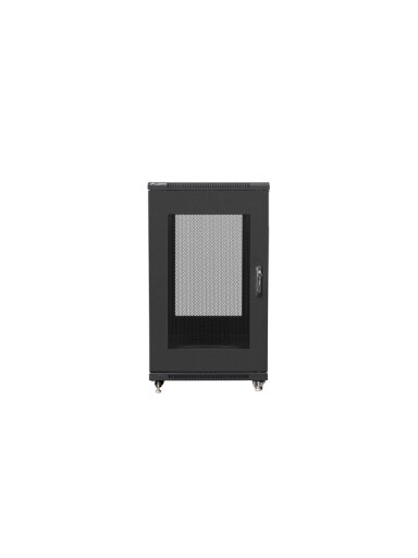 Lanberg | Rack cabinet 19" free-standing 22U/600x800 (flat pack) with mesh door | FF01-6822-23B | Black Lanberg | Rack cabinet 19" free-standing 22U/600x800 (flat pack) with mesh door | FF01-6822-23B | Black