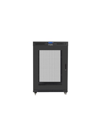 Lanberg | Rack cabinet 19" free-standing 22U/800x1000 (flat pack) with mesh door | FF01-8022-23BL | Black Lanberg | Rack cabinet 19" free-standing 22U/800x1000 (flat pack) with mesh door | FF01-8022-23BL | Black