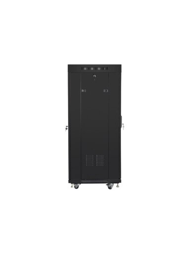 Lanberg | Rack cabinet 19" free-standing 27U/600x600 (flat pack) with glass door lCD V2 | FF01-6627-12BL | Black Lanberg | Rack cabinet 19" free-standing 27U/600x600 (flat pack) with glass door lCD V2 | FF01-6627-12BL | Black