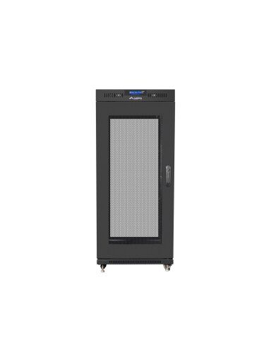 Lanberg | Rack cabinet 19" free-standing 27U/600x800 (flat pack) with mesh door, LCD | FF01-6827-23BL | Black Lanberg | Rack cabinet 19" free-standing 27U/600x800 (flat pack) with mesh door, LCD | FF01-6827-23BL | Black