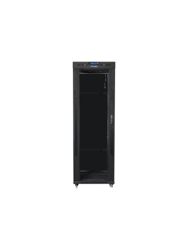 Lanberg | Rack cabinet 19" free-standing 37U/600x800 (flat pack) with glass door, LCD | FF01-6837-12BL | Black Lanberg | Rack cabinet 19" free-standing 37U/600x800 (flat pack) with glass door, LCD | FF01-6837-12BL | Black