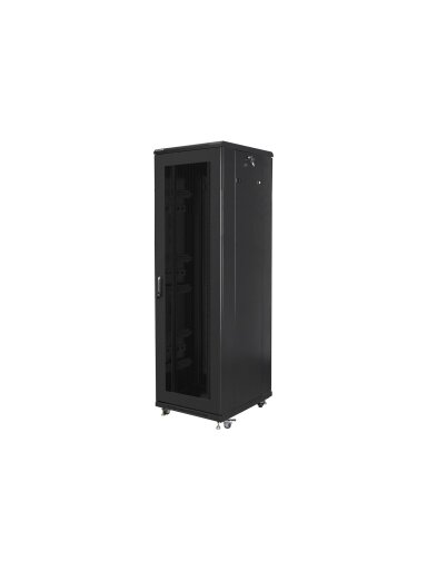Lanberg | Rack cabinet 19" free-standing 42U/600x800 (flat pack) with mesh door | FF01-6842-23B | Black Lanberg | Rack cabinet 19" free-standing 42U/600x800 (flat pack) with mesh door | FF01-6842-23B | Black