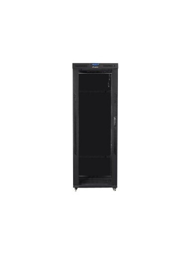 Lanberg | Rack cabinet 19" free-standing 42U/800x800 (flat pack) with glass door, LCD | FF01-8842-12BL | Black Lanberg | Rack cabinet 19" free-standing 42U/800x800 (flat pack) with glass door, LCD | FF01-8842-12BL | Black