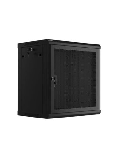 Lanberg | Rack cabinet 19" wall-mount 12U/600x450 with perforated door (flat pack) | WF01-6412-23B | Black Lanberg | Rack cabinet 19" wall-mount 12U/600x450 with perforated door (flat pack) | WF01-6412-23B | Black
