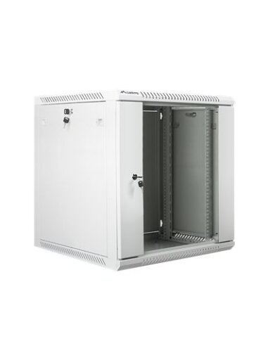 Lanberg | Rack cabinet 19" wall-mount 12U/600x600 (flat pack) V2 | WF01-6612-10S | Grey Lanberg | Rack cabinet 19" wall-mount 12U/600x600 (flat pack) V2 | WF01-6612-10S | Grey