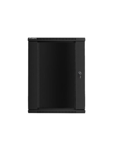Lanberg | Rack cabinet 19" wall-mount 18U/600x600 (flat pack) with glass door | WF01-6618-10B | Black Lanberg | Rack cabinet 19" wall-mount 18U/600x600 (flat pack) with glass door | WF01-6618-10B | Black