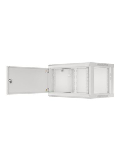 Lanberg | Rack cabinet 19" wall-mount 6U/600x450 for self-assembly with metal door (flat pack) | WF01-6406-00S | Grey Lanberg | Rack cabinet 19" wall-mount 6U/600x450 for self-assembly with metal door (flat pack) | WF01-6406-00S | Grey