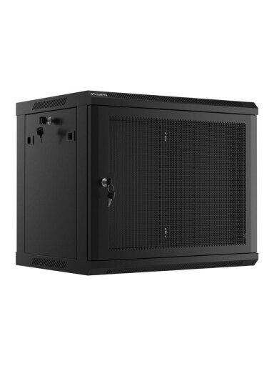 Lanberg | Rack cabinet 19" wall-mount 9U/600x450 with perforated door (flat pack) | WF01-6409-23B | Black Lanberg | Rack cabinet 19" wall-mount 9U/600x450 with perforated door (flat pack) | WF01-6409-23B | Black