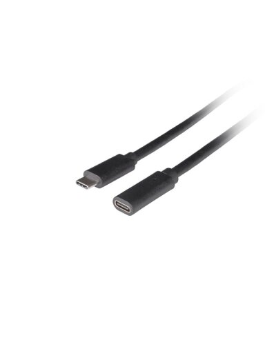Lanberg | USB-C M/F 3.1 Cable | CA-USBE-20CC-0015-BK