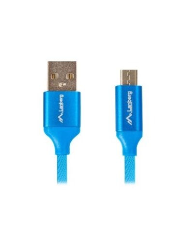 Lanberg | USB Micro to USB-A 2.0 Cable Blue Premium QC 3.0, 1.8 m | CA-USBM-20CU-0018-BL | USB Micro to USB Type-A