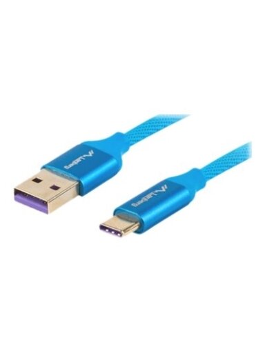 Lanberg | USB Type-C to USB Type-A 2.0 Cable Blue QC 3.0 Premium, 1.8 m | CA-USBO-22CU-0018-BL | USB Type-C to USB Type-A