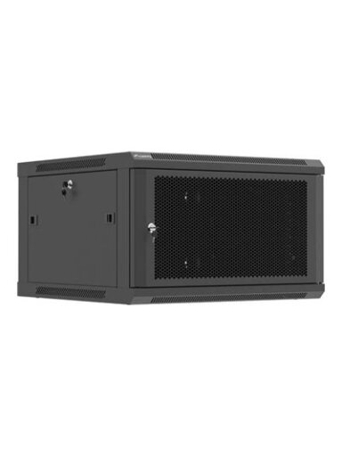 Lanberg Wall mounted installation cabinet 19" 6U 600X600 | WF01-6606-23B | Black