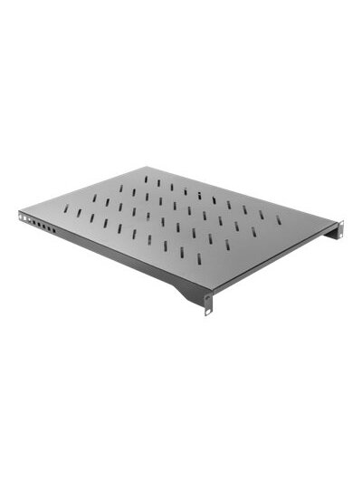 Lanberg 19" fixed shelf 1U/483x700mm, max load capacity up to 15kg | AK-1010-B | Black Lanberg 19" fixed shelf 1U/483x700mm, max load capacity up to 15kg | AK-1010-B | Black