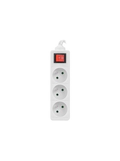 Lanberg Cable Power Strip 3M 3X French Outlets with Switch, Quality-Grade Copper | PS1-03E-0300-W 2 Lanberg Cable Power Strip 3M 3X French Outlets with Switch, Quality-Grade Copper | PS1-03E-0300-W 2