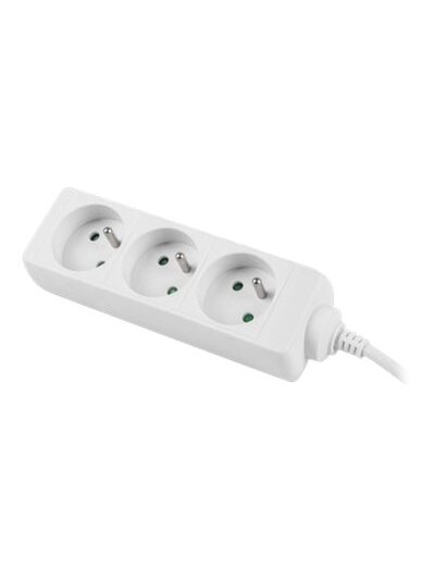 Lanberg Cable Power Strip, 3X French Outlets Quality-Grade Copper, 1.5 m | PS0-03E-0150-W 1