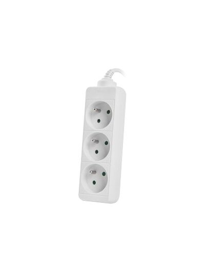 Lanberg Cable Power Strip, 3X French Outlets Quality-Grade Copper, 1.5 m | PS0-03E-0150-W