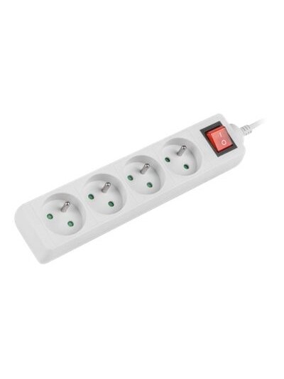 Lanberg Cable Power Strip, 4X French Outlets with Switch, Quality-Grade Copper, 1.5 m | PS1-04E-0150-W 3 Lanberg Cable Power Strip, 4X French Outlets with Switch, Quality-Grade Copper, 1.5 m | PS1-04E-0150-W 3