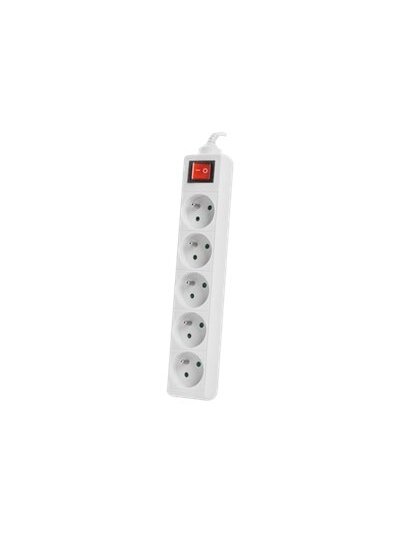 Lanberg Cable Power Strip, 5X French Outlets with Switch, Quality-Grade Copper, 1.5 m | PS1-05E-0150-W 1 Lanberg Cable Power Strip, 5X French Outlets with Switch, Quality-Grade Copper, 1.5 m | PS1-05E-0150-W 1