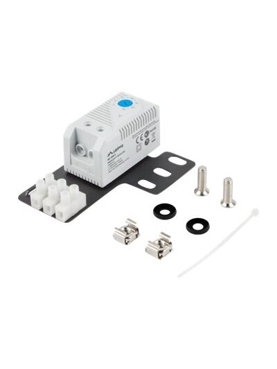 Lanberg Closed-loop thermostat 10A for rack cabinets with 19" ear and terminal block | AK-1505-S | Gray Lanberg Closed-loop thermostat 10A for rack cabinets with 19" ear and terminal block | AK-1505-S | Gray