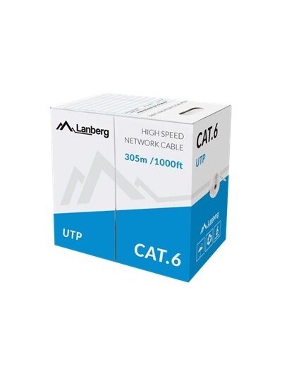 Lanberg | LAN Cable Cat.6 UTP Solid CU CPR + Fluke Passed | LCU6-11CU-0305-S
