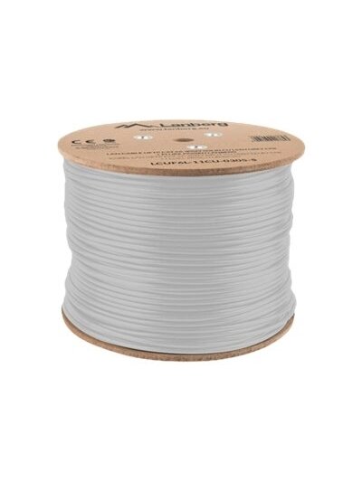 Lanberg | LAN Cable CAT.6A UFTP 305M Solid CU LSZH Grey CPR + Fluke Passed | LCUF6L-11CU-0305-S 2
