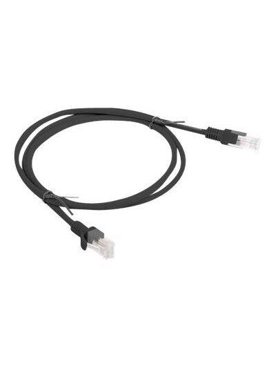 Lanberg | Patch cable - CAT 6 | RJ-45 - male | RJ-45 - male | 1 m | Black | RAL 9004