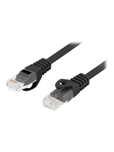 Lanberg | Patchcord Cat.6 UTP LSZH CU | PCU6-10CU-0100-BK | 1 m | Black