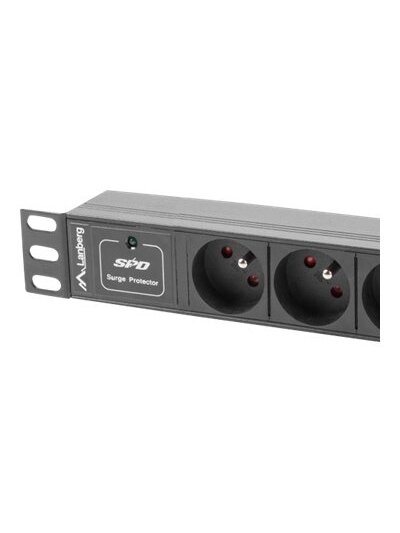 Lanberg Power Distribution Unit (PDU) 10" 1U 16A 2m 3x French Outlets | PDU-03E-0200-BK 2 Lanberg Power Distribution Unit (PDU) 10" 1U 16A 2m 3x French Outlets | PDU-03E-0200-BK 2