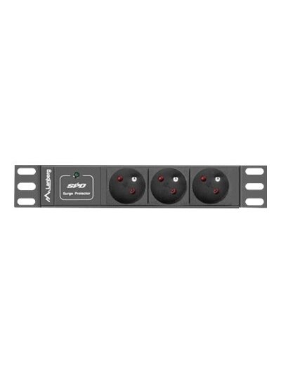 Lanberg Power Distribution Unit (PDU) 10" 1U 16A 2m 3x French Outlets | PDU-03E-0200-BK