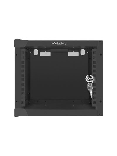 Lanberg | Rack cabinet 10" wall-mount 4U/280x310 (flat pack) with glass door | WF10-2304-10B | Black 1 Lanberg | Rack cabinet 10" wall-mount 4U/280x310 (flat pack) with glass door | WF10-2304-10B | Black 1