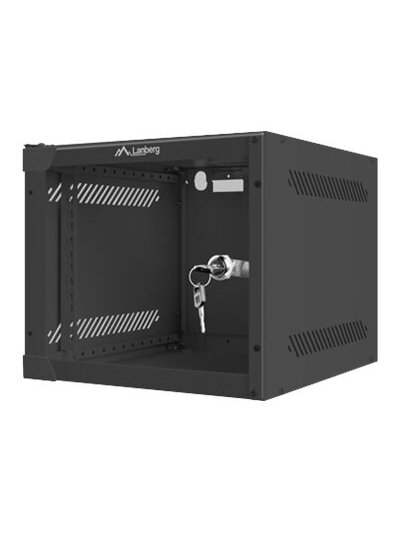 Lanberg | Rack cabinet 10" wall-mount 4U/280x310 (flat pack) with glass door | WF10-2304-10B | Black Lanberg | Rack cabinet 10" wall-mount 4U/280x310 (flat pack) with glass door | WF10-2304-10B | Black