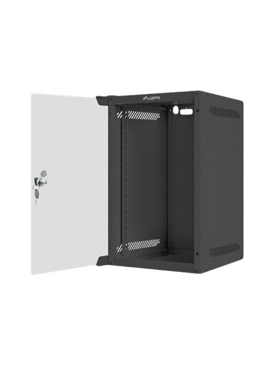 Lanberg | Rack cabinet 10" wall-mount 9U/280x310 (flat pack) with glass door | WF10-2309-10B | Black 3 Lanberg | Rack cabinet 10" wall-mount 9U/280x310 (flat pack) with glass door | WF10-2309-10B | Black 3