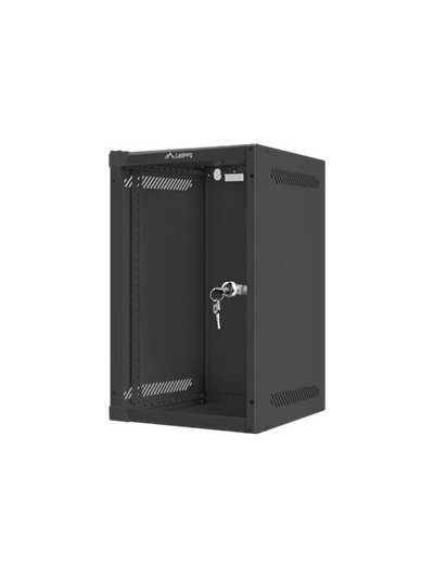 Lanberg | Rack cabinet 10" wall-mount 9U/280x310 (flat pack) with glass door | WF10-2309-10B | Black Lanberg | Rack cabinet 10" wall-mount 9U/280x310 (flat pack) with glass door | WF10-2309-10B | Black