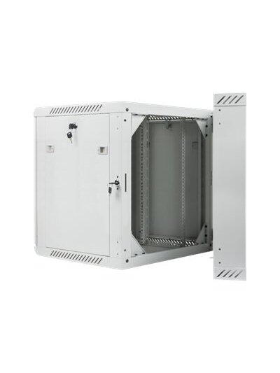 Lanberg | Rack cabinet 19" double-section wall-mount 12U/600x600 (flat pack) | WF02-6612-10S | Grey 3 Lanberg | Rack cabinet 19" double-section wall-mount 12U/600x600 (flat pack) | WF02-6612-10S | Grey 3