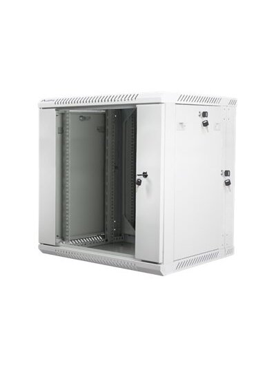 Lanberg | Rack cabinet 19" double-section wall-mount 12U/600x600 (flat pack) | WF02-6612-10S | Grey Lanberg | Rack cabinet 19" double-section wall-mount 12U/600x600 (flat pack) | WF02-6612-10S | Grey