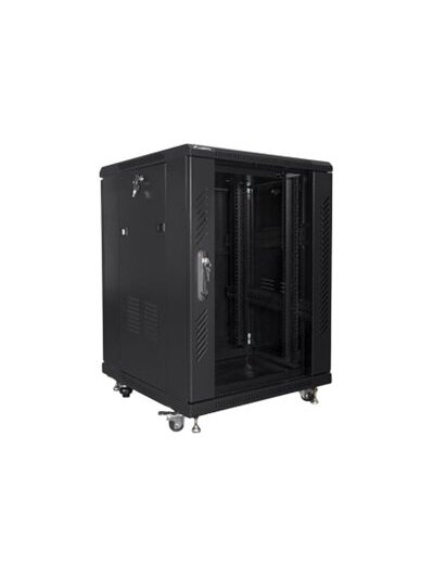 Lanberg | Rack cabinet 19" free-standing 15U/600x600 (flat pack) | FF01-6615-12B | Black 2 Lanberg | Rack cabinet 19" free-standing 15U/600x600 (flat pack) | FF01-6615-12B | Black 2