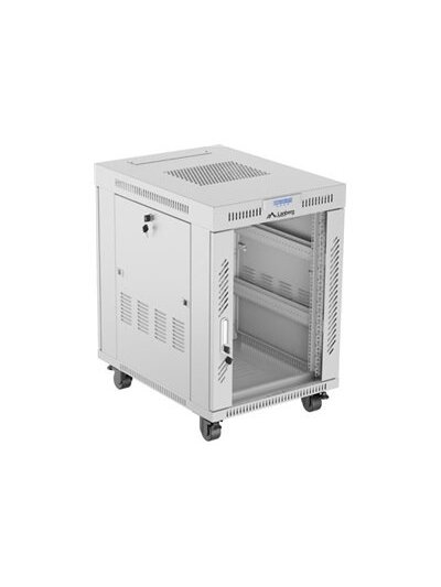 Lanberg | Rack cabinet 19" free-standing 15U/600x800 (flat pack) with glass door, LCD | FF01-6815-12SL | Grey Lanberg | Rack cabinet 19" free-standing 15U/600x800 (flat pack) with glass door, LCD | FF01-6815-12SL | Grey