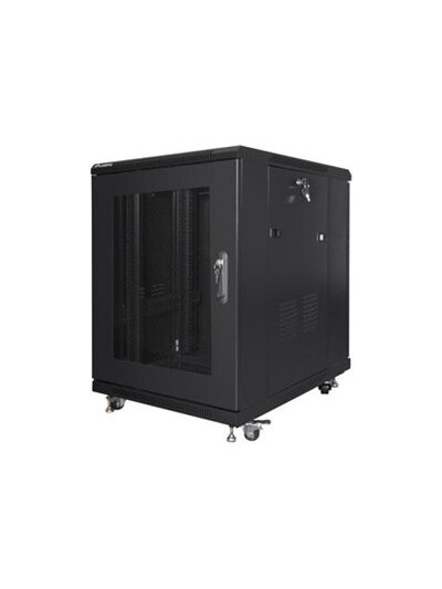 Lanberg | Rack cabinet 19" free-standing 15U/600x800 (flat pack) with mesh door | FF01-6815-23B | Black Lanberg | Rack cabinet 19" free-standing 15U/600x800 (flat pack) with mesh door | FF01-6815-23B | Black