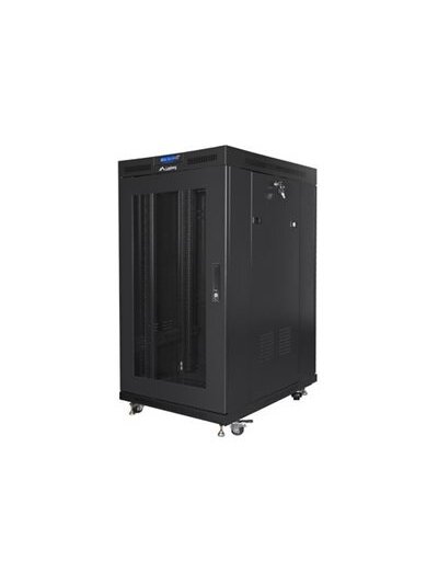 Lanberg | Rack cabinet 19" free-standing 22U/800x1000 (flat pack) with mesh door | FF01-8022-23BL | Black Lanberg | Rack cabinet 19" free-standing 22U/800x1000 (flat pack) with mesh door | FF01-8022-23BL | Black