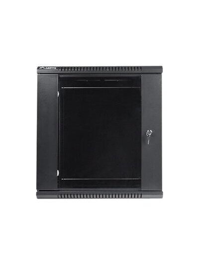 Lanberg | Rack cabinet 19" wall-mount 12U/600x450 (flat pack) with glass door | WF01-6412-10B | Black 2 Lanberg | Rack cabinet 19" wall-mount 12U/600x450 (flat pack) with glass door | WF01-6412-10B | Black 2